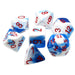 Chessex Dice: Gemini, 7-Piece Sets-Astral-Blue w/Red-LVLUP GAMES