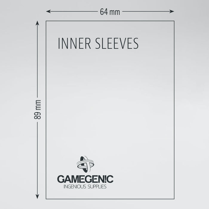 Gamegenic Card Sleeves: Inner Sleeves (63 x 88mm) - Clear 100ct