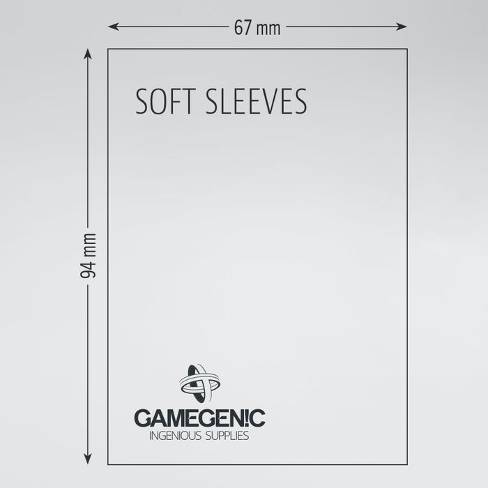 Gamegenic Card Sleeves: Soft Sleeves (67 x 94mm), Clear 100ct