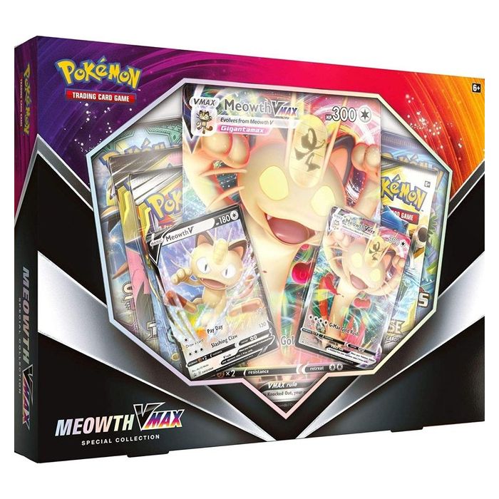 Pokemon TCG: Meowth VMAX Special Collection (American Version, 5 Packs)