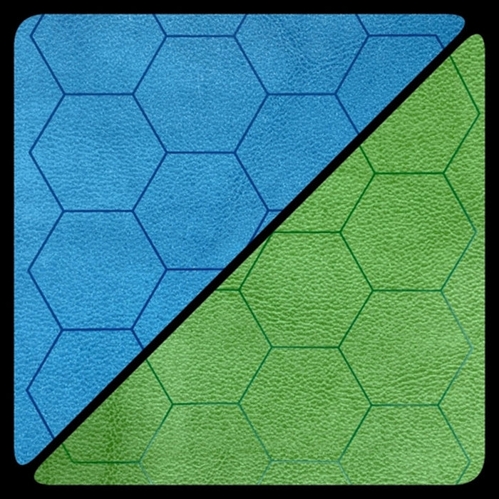Chessex Reversible Battlemat 1' Blue Green Hexes 23 5' X 26'