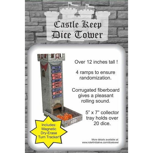 Castle Keep Dice Tower with Magnetic Tracker