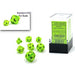 Chessex Mini-Polyhedral 7-Die Set: Vortex - Bright Green/Black