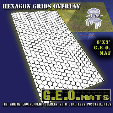 Geo Mats 1.5" Hex Grid In Black 6X3 