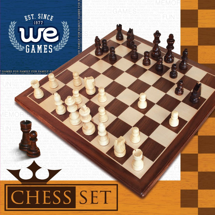 We Games: 12" Walnut Wood Staunton Chess Set