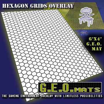 Geo Mats 1.5" Hex Grid In Black 6X4