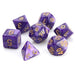 Die Hard Dice:  RPG Set - Purple Swirl with Gold