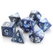 Die Hard Dice:  RPG Set - Silver/Blue Alloy