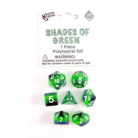 Koplow: 7-Piece Dice Set - Shades of Green