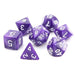 Die Hard Dice:  RPG Set - Purple Swirl with White