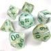 Chessex Dice: Marble, 7-Piece Sets-Green w/Dark green-LVLUP GAMES